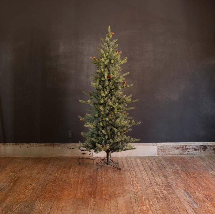 Park Hill Collection Tree Lot 7.5' Park Hill Slim Line Blue Spruce LED Lights XPQ82170 Park Hill Collection