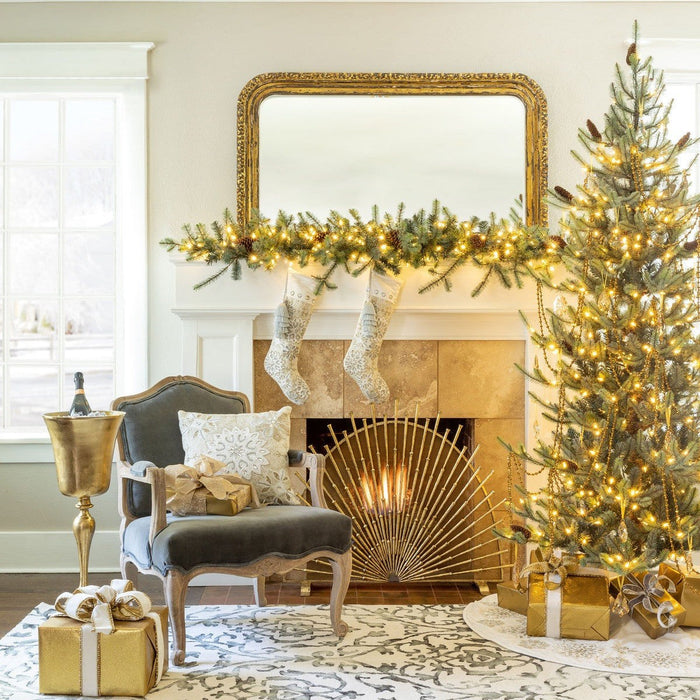 Park Hill Collection Tree Lot 7.5' Park Hill Slim Line Blue Spruce LED Lights XPQ82170 Park Hill Collection