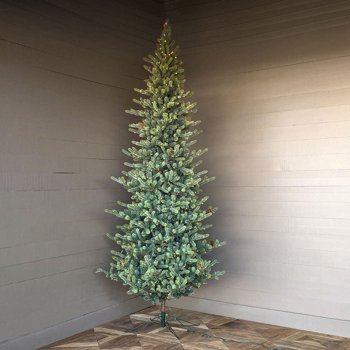 Park Hill Collection Tree Lot 12' Slim Blue Spruce Tree with LED Lights XPQ90688 Park Hill Collection