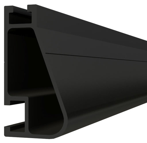 Iron Ridge - XR100 Rail - 168 inch - 14 Feet - Black - Close up view of XR100 open end