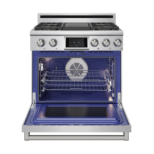 Thor Kitchen X Series 36-Inch Dual Fuel Range (XRD36E) – front open