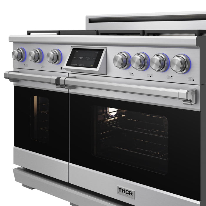 Thor Kitchen X Series 48-Inch Dual Fuel Range (XRD48E) – light on