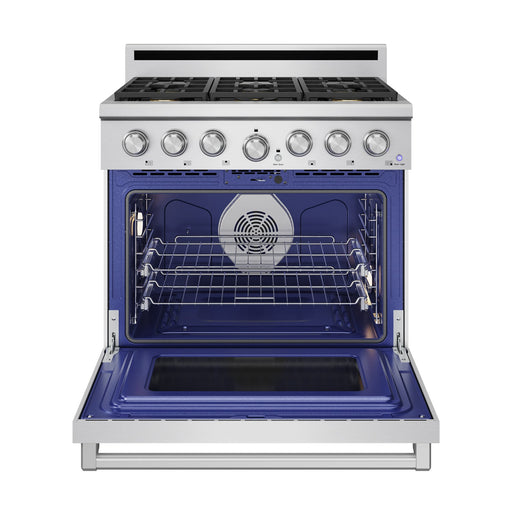Thor Kitchen X Series 36-Inch Gas Range (XRG36E) – front open
