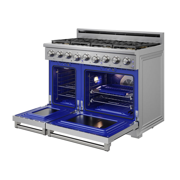 Thor Kitchen X Series 48-Inch Gas Range (XRG48E) – angle left open