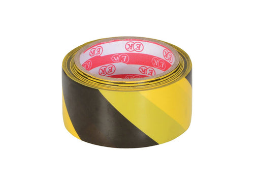 Vestil YB-282-R Pressure Sensitive Adhesive Stripped Floor Tape 82 ft. Length x 2 in. Wide Black / Yellow