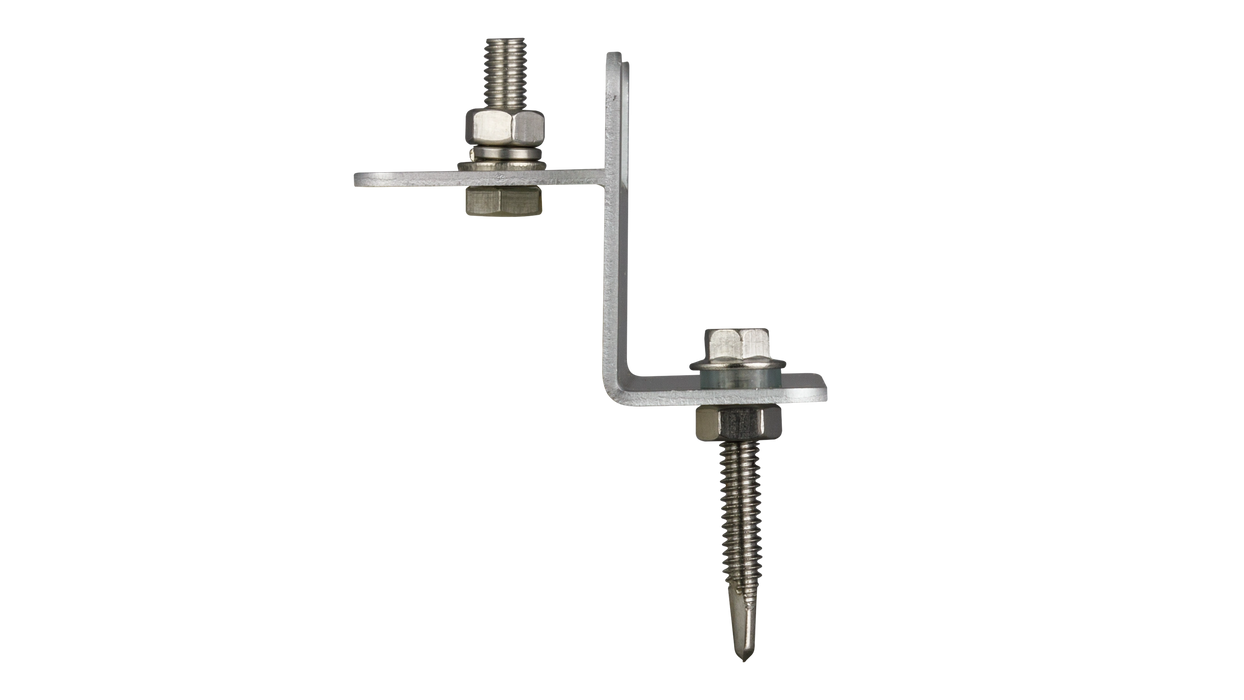 Z-Bracket Solar Panel Mounting Hardware Set, 4 Pack, Mounts One Solar Panel to Roof or Wall - Urban Supply Inc