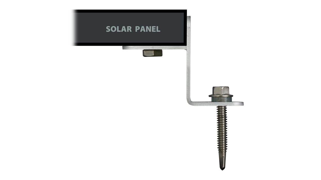 Z-Bracket Solar Panel Mounting Hardware Set, 4 Pack, Mounts One Solar Panel to Roof or Wall - Urban Supply Inc