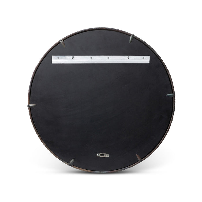 Park Hill Collection Scroll Framed Mirror in Natural Iron - Elegant Home Decor Piece for Stylish Reflections and Charm