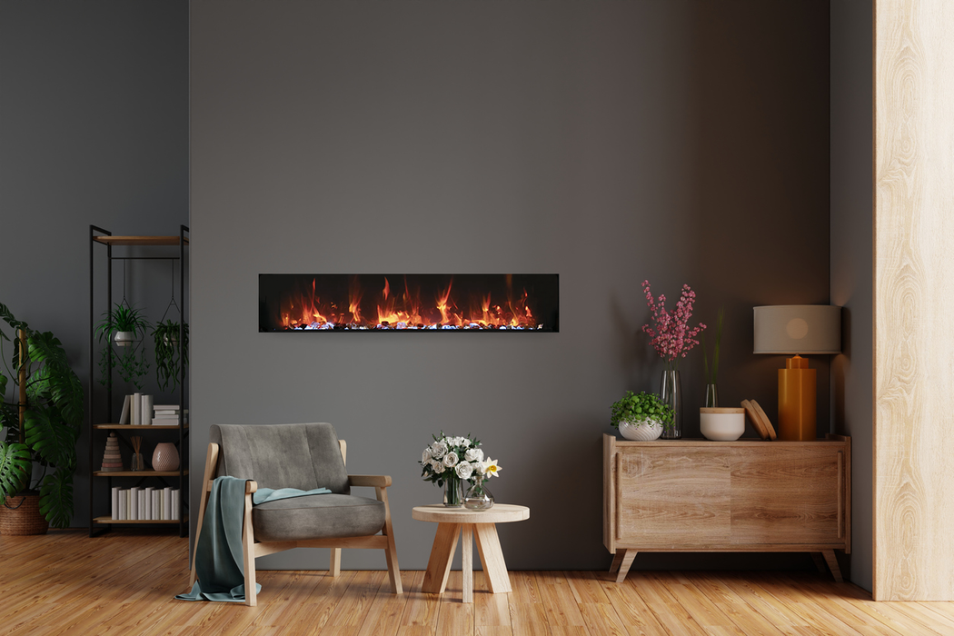 50" Electric Fireplace BI-50-XTRASLIM-LUMINA - detail close-up