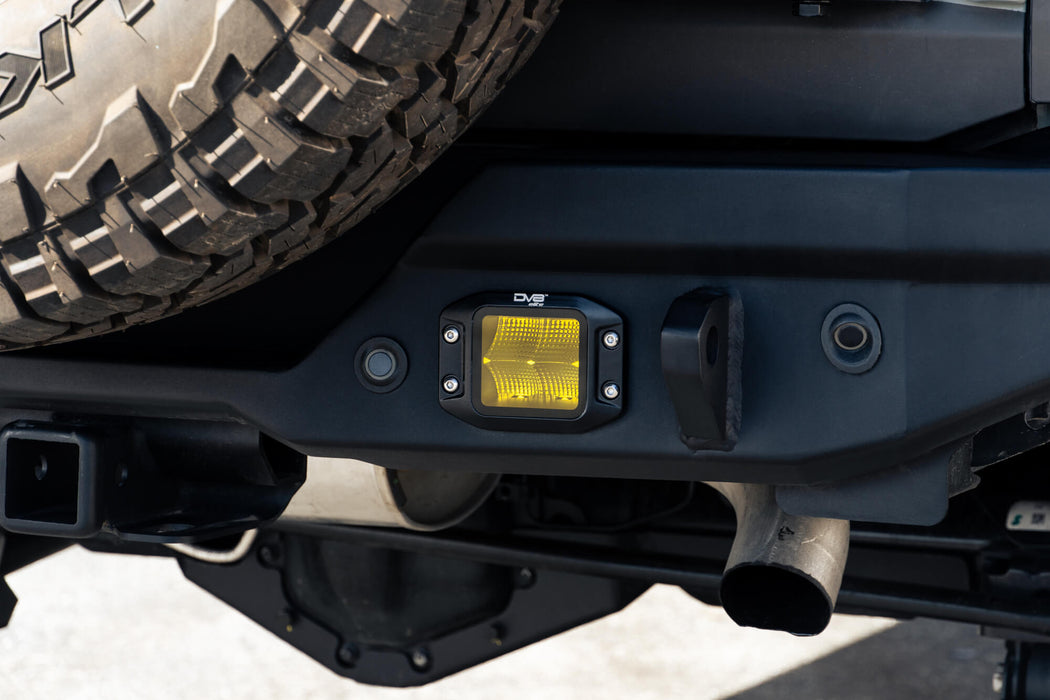 DV8 Offroad 3-Inch Elite Series LED Amber Flush Mount Pod Light – on the trail, image 5 of 15