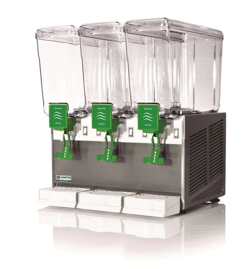 AMPTO Beverage Dispenser 3 Tanks - 3 Gallons ea. NSF/UL - C1316 AMPTO