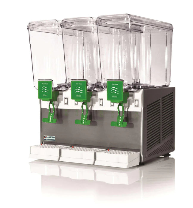 AMPTO Beverage Dispenser 3 Tanks - 3 Gallons ea. NSF/UL - C1316 AMPTO