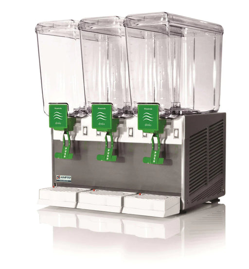 AMPTO Beverage Dispenser 3 Tanks - 5 Gallons ea. NSF/UL - D1316 AMPTO
