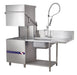 AMPTO Dishwasher, hood type, 34-5/8"W, high temperature, with 8.6kW booster heater, up to (30) racks per hour - 1510 AMPTO