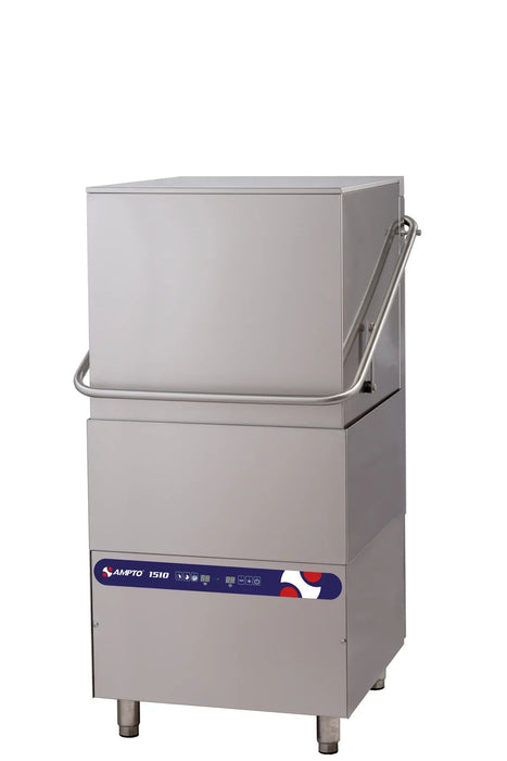 AMPTO Dishwasher, hood type, 34-5/8"W, high temperature, with 8.6kW booster heater, up to (30) racks per hour - 1510 AMPTO