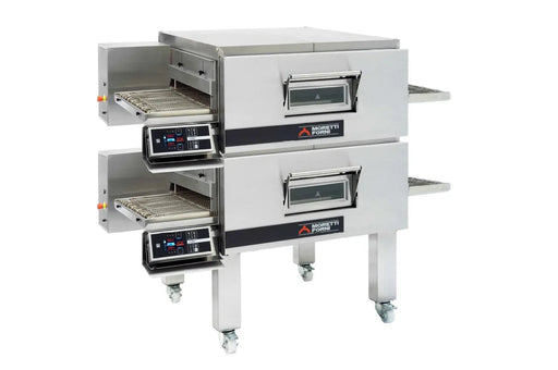 AMPTO Electric Conveyor Pizza Oven TT98E 44'' x 32'' x 3'' Chamber 2 Deck - TT98E2 AMPTO