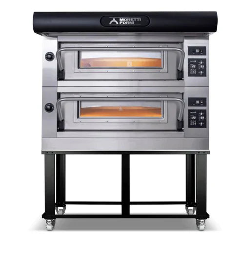 AMPTO Electric Pizza Oven Amalfi 38'' x 41'' x 7'' (Chamber) 208/240/60/3 - 2 Decks with tray guide base - AMALFI C2 AMPTO
