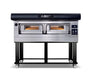 AMPTO Electric Pizza Oven P120 49'' x 26'' x 7'' (Chamber) 208/240/60/3 - 1 Deck with tray guide base - P120E A1 AMPTO