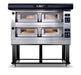 AMPTO Electric Pizza Oven P120 49'' x 26'' x 7'' (Chamber) 208/240/60/3 - 2 Decks with tray guide base - P120E A2X AMPTO