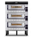AMPTO Gas Pizza Oven P110G 44'' x 29'' x 7'' (Chamber) - 3 Decks - P110G A3X AMPTO