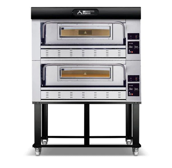 AMPTO Gas Pizza Oven P110G 44'' x 44'' x 7'' (Chamber) - 2 Decks - P110G B2 AMPTO