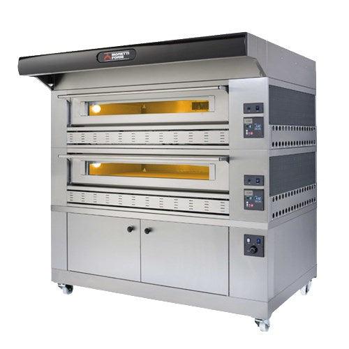 AMPTO Gas Pizza Oven P150G 58'' x 34'' x 7'' (Chamber) 2 Decks w/proofer - P150G A2 AMPTO