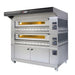 AMPTO Gas Pizza Oven P150G 58'' x 34'' x 7'' (Chamber) 2 Decks w/proofer - P150G A2 AMPTO