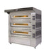 AMPTO Gas Pizza Oven P150G 58'' x 34'' x 7'' (Chamber) 3 Decks w/ enclosed base - P150G A3 AMPTO