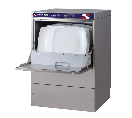 AMPTO Undercounter Dishwasher, door type, front loading, 23-5/8"W, (20/30 or 60) racks/hour capacity, high temp - 500 AMPTO