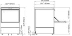 AMPTO Undercounter Dishwasher, door type, front loading, 23-5/8"W, (20/30 or 60) racks/hour capacity, high temp - 500 AMPTO
