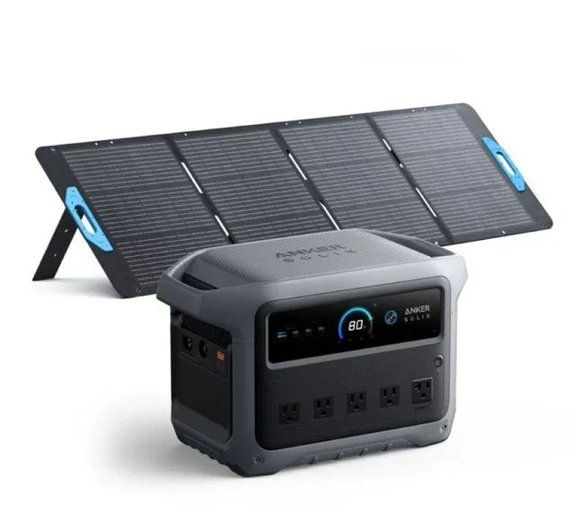 Anker SOLIX C1000 Gen2 Portable Solar Generator with Anker 200W Portable Solar Panel