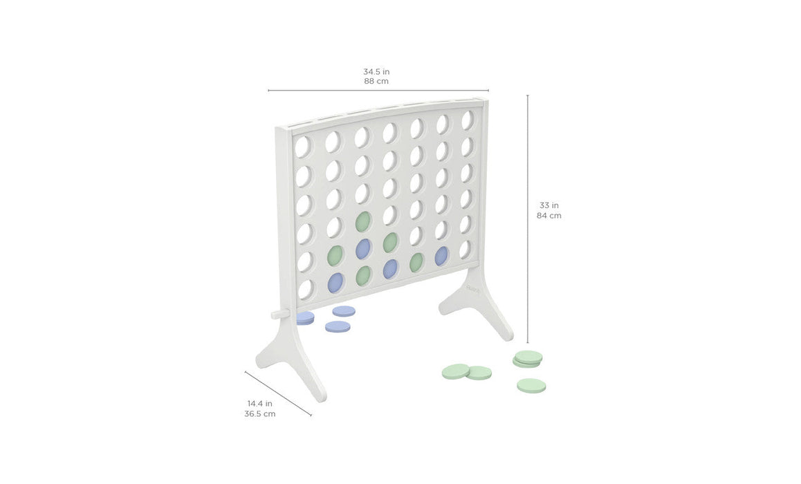 Ledge Lounger Four In A Row-White-Sage Green-Sky Blue — view 6