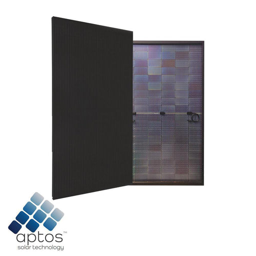 Aptos 460W Bifacial Solar Panel - Aptos 460W Bifacial Solar Panel front and back view 