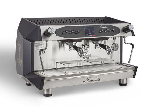 AMPTO Bezzera Arcadia 2-group commercial espresso machine ARCA2DE2B, black, front