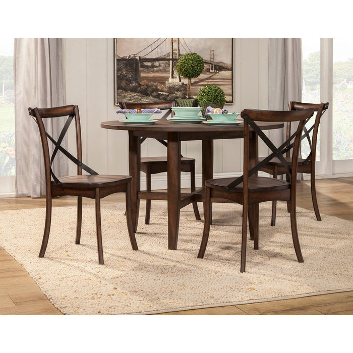 Alpine Furniture Arendal Side Chairs, Burnished Dark Oak