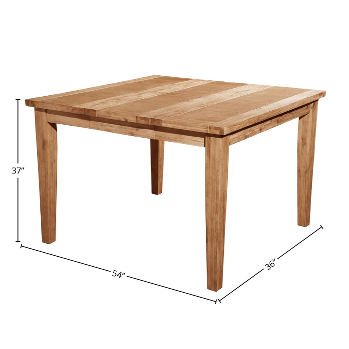 Alpine Furniture Aspen Extension Pub Table, Antique Natural
