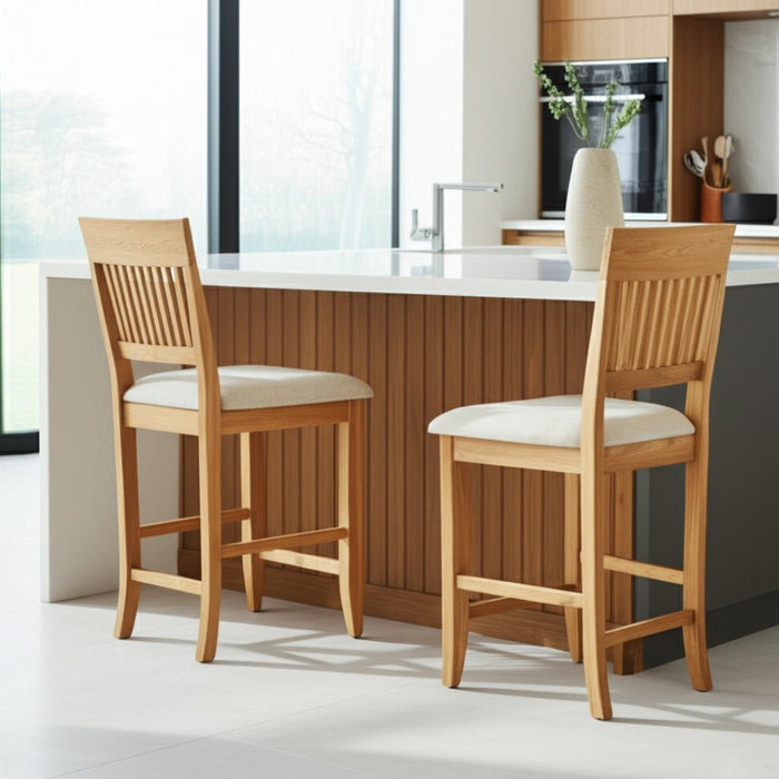 Alpine Furniture Aspen Pub Chairs, Antique Natural (Set of 2)