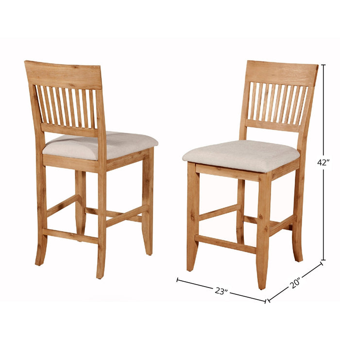 Alpine Furniture Aspen Pub Chairs, Antique Natural (Set of 2)