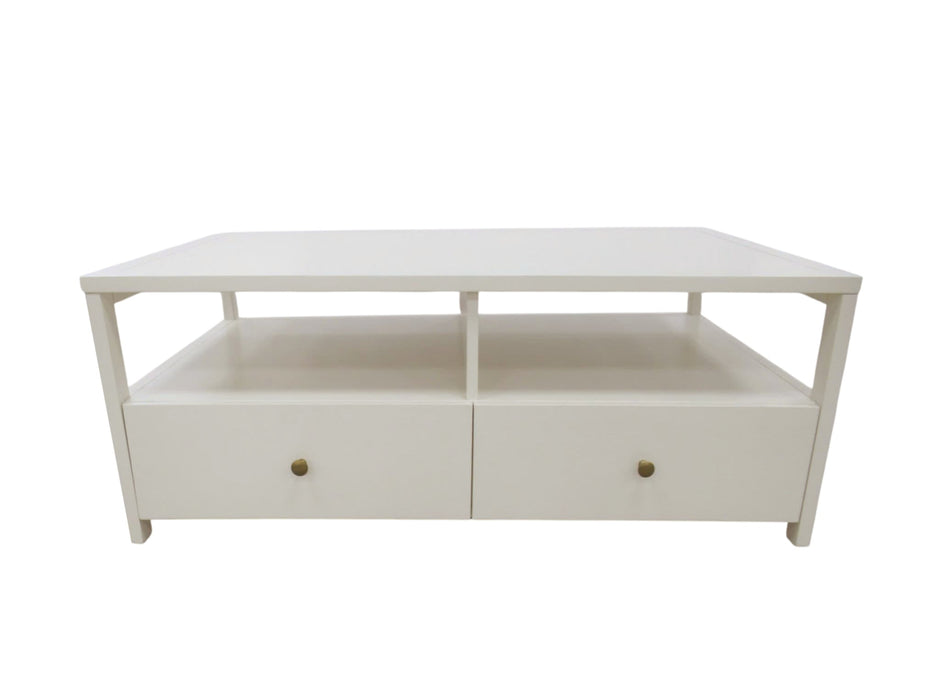 Alpine Furniture Cleo Avery Cocktail Table, Coconut Milk