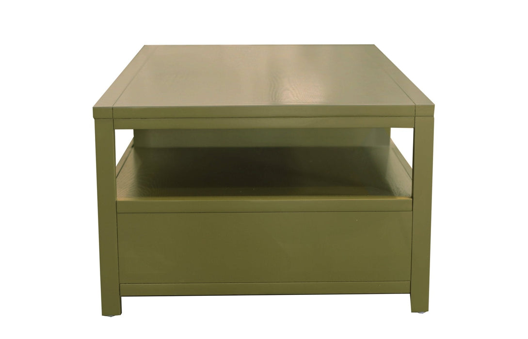 Alpine Furniture Cleo Avery Cocktail Table, Olive Green