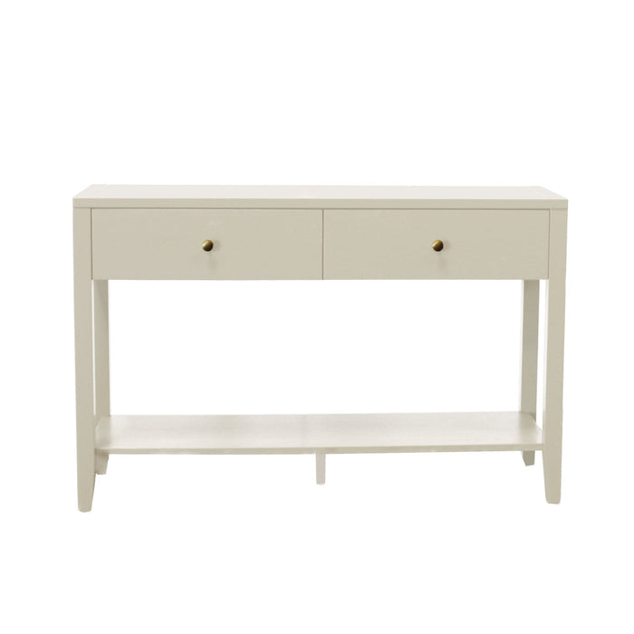 Alpine Furniture Cleo Avery Console Table, Coconut Milk