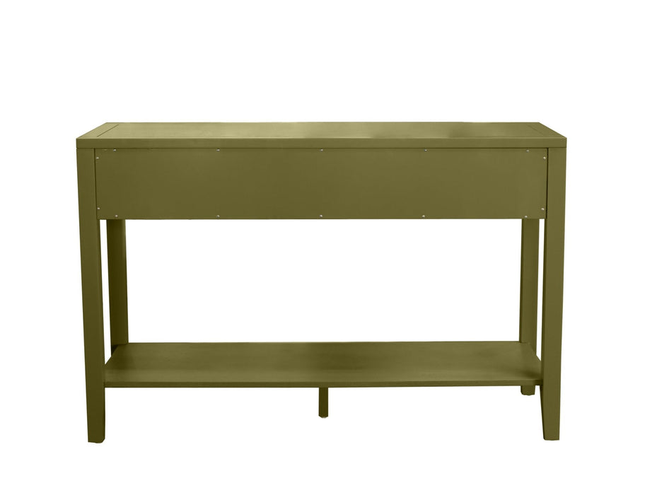 Alpine Furniture Cleo Avery Console Table, Olive Green