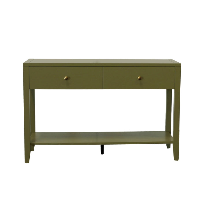 Alpine Furniture Cleo Avery Console Table, Olive Green