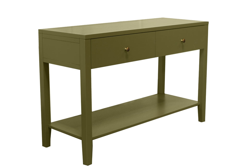 Alpine Furniture Cleo Avery Console Table, Olive Green