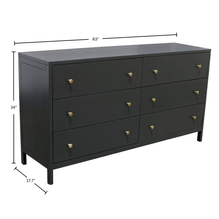 Alpine Furniture Cleo Avery Dresser, Black
