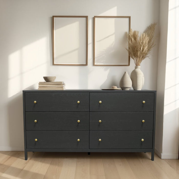 Alpine Furniture Cleo Avery Dresser, Black