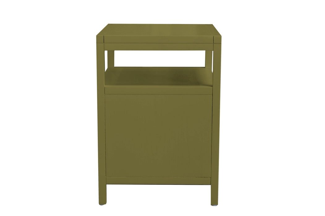 Alpine Furniture Cleo Avery End Table, Olive Green