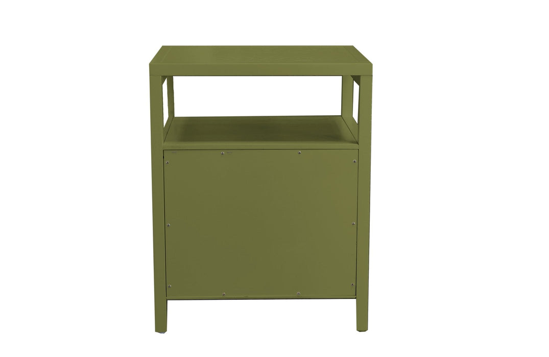 Alpine Furniture Cleo Avery End Table, Olive Green