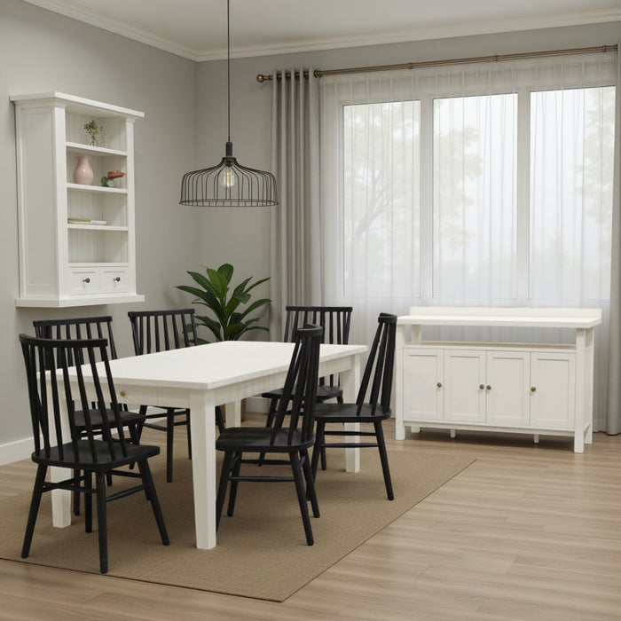 Alpine Furniture Cleo Avery Extension Dining Table, Coconut Milk