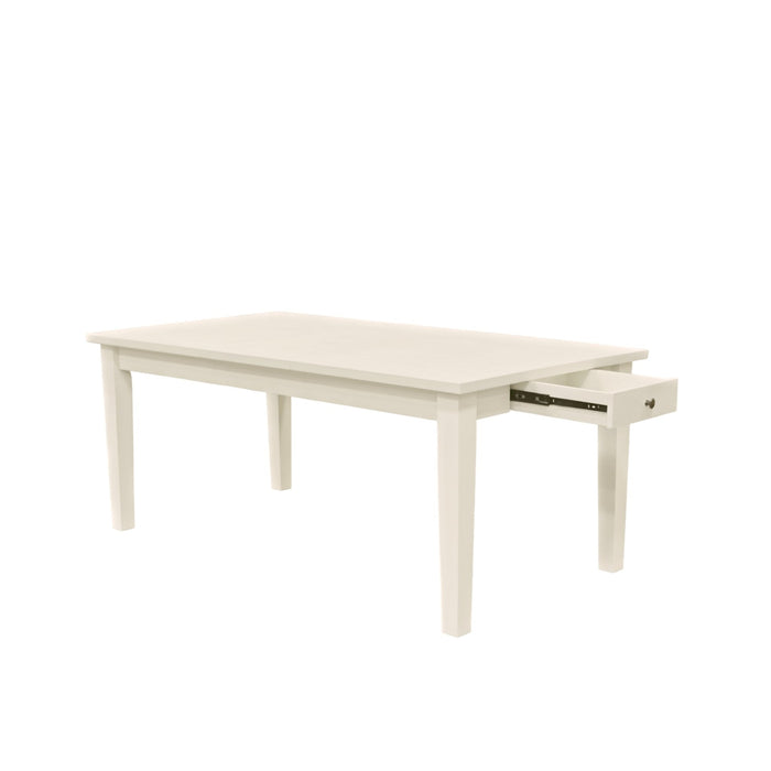 Alpine Furniture Cleo Avery Extension Dining Table, Coconut Milk